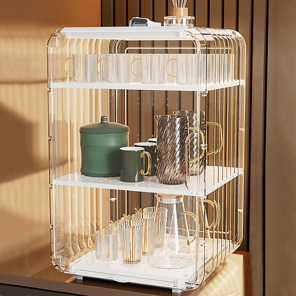 Baby Bottle Drying Rack Large Capacity, Baby Bottle Organizer, 3/4-layer Dustproof Portable Baby Bottle Drying Rack
