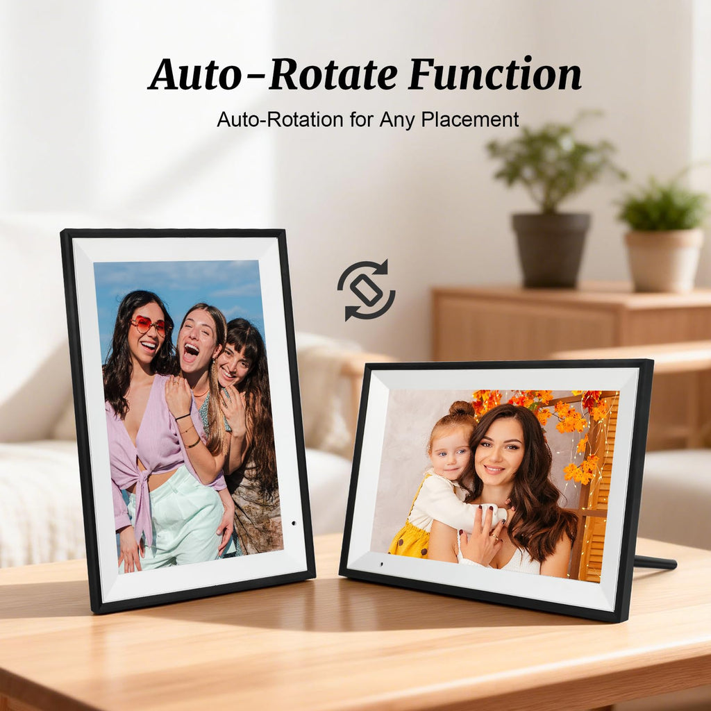 Digital Picture Frame 10.1 Inch Digital Photo Frame 32GB Storage, WiFi Picture Frame with1280x800 IPS Touch Screen