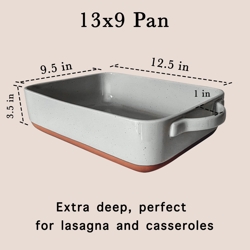 9x13in Deep Porcelain Baking Dish - Oven to Table, Freezer Safe