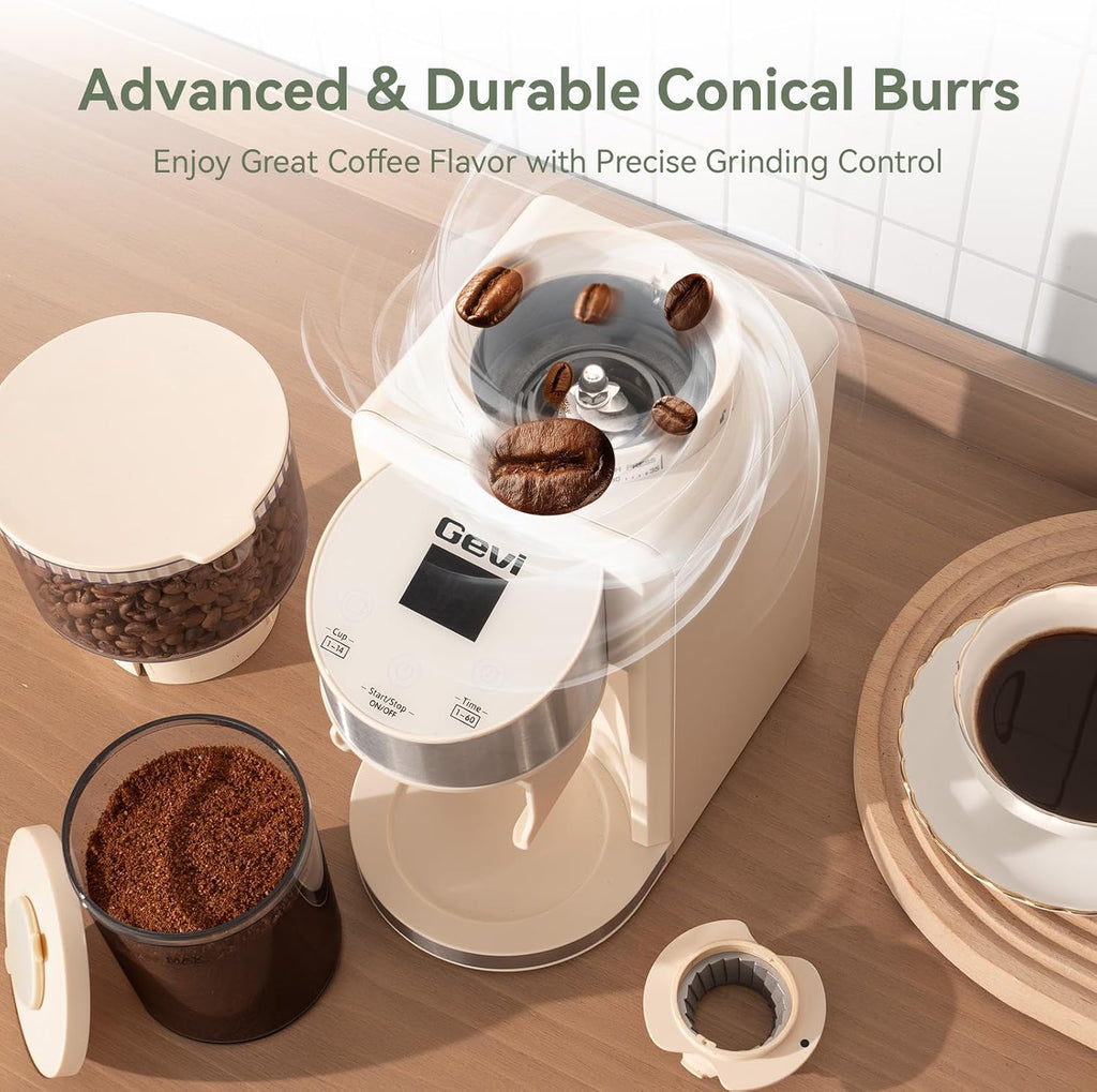 20 Bar Espresso Machine with Conical Burr Anti-Static Coffee Grinder | Removable Water Tank;Include Necessary