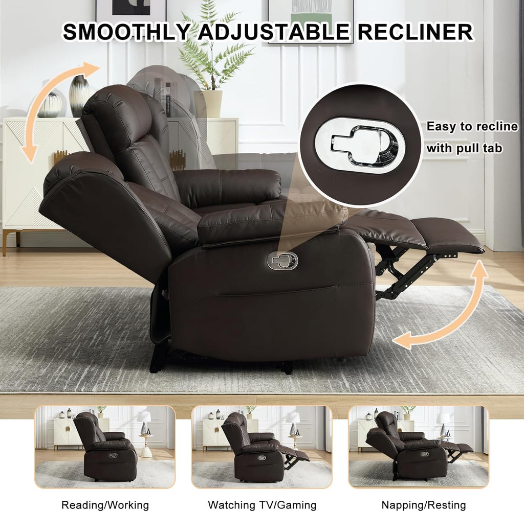 58.3" Reclining Loveseat Sofa, RV Loveseat Recliner Couch