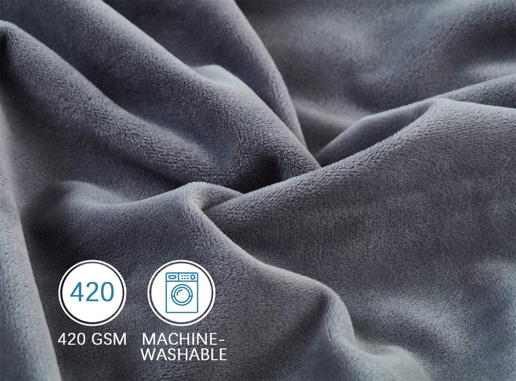 Weighted Blanket - 48''72'' 15LB Blanket with Minky Cover- Premium Heavy Blankets - Calm Sleeping for Adult, Durable