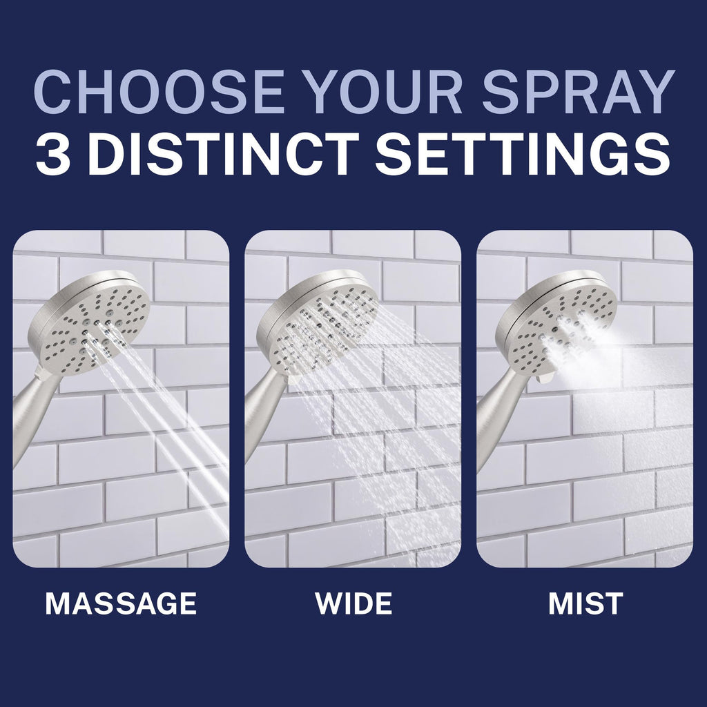 Metal Rain Shower System with Handheld, Valve and Trim Kit