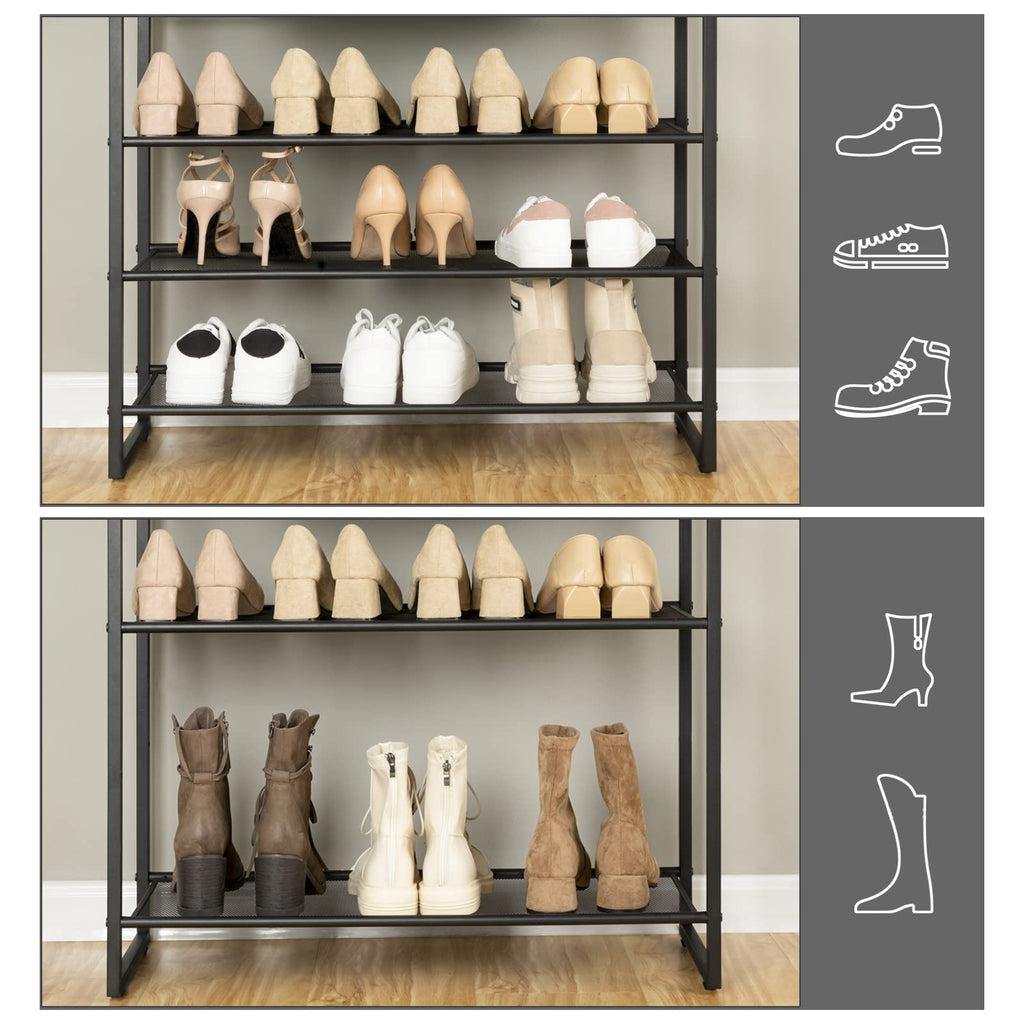 10-Tier Shoe Rack, 29.5" L Shoe Storage Organizer, Large Capacity Shoe Shelf for Closet, Front Door Entrance