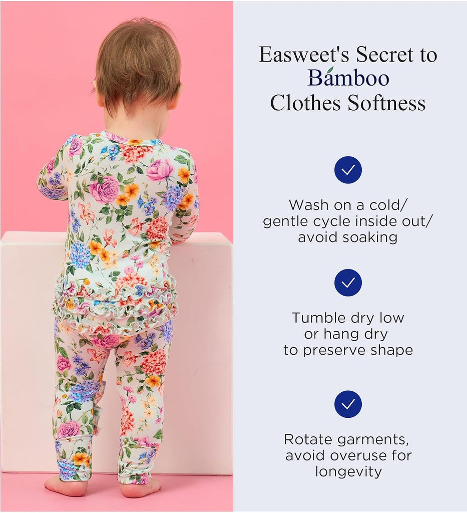 Bamboo Viscose Baby Girls Footless Sleeper Pajamas