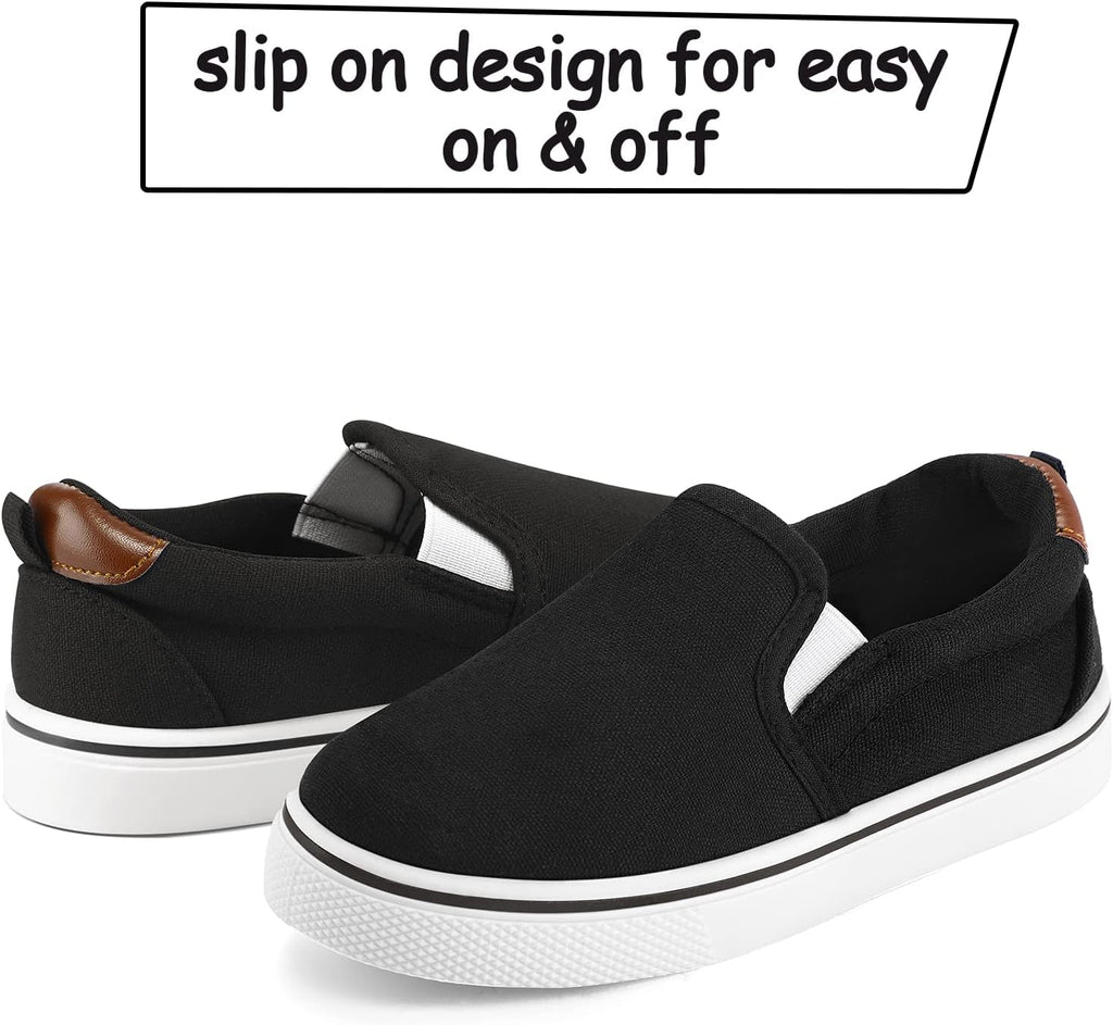 Toddler Sneakers for Girls Boys Slip On Canvas Walking Shoes