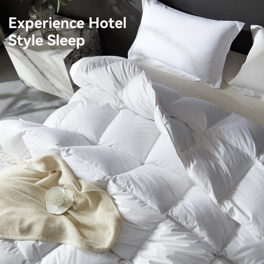 Goose Feather Down Fiber Comforter Queen, Summer Duvet Insert