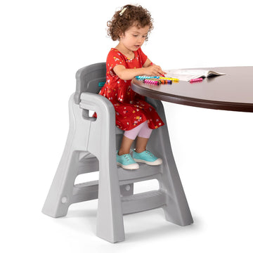 Big Kids Booster Seat, Lightweight Toddler Booster Chair for Dining Table and Kitchen, Toddler Kitchen Helper, Made