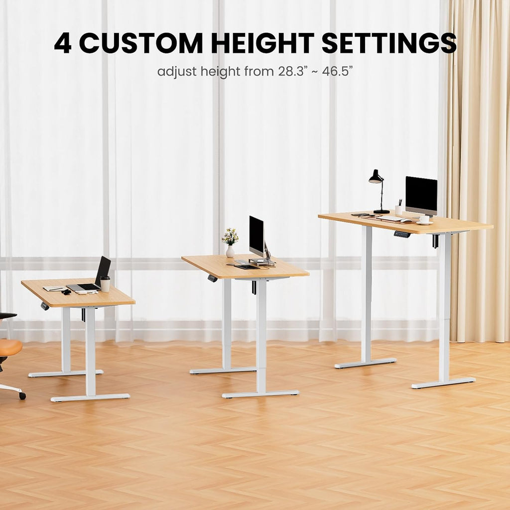 Electric Standing Desk Legs for 39.4-63.3 inch Desktops, 176 lbs | 4 memory settings,28.3-46.5 inch height