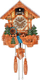 Kintrot Cuckoo Clock, Handcrafted Traditional Black Forest Chalet Style Wooden Wall Clock with Singing Bird, Rotating Waterwheel, and 12...
