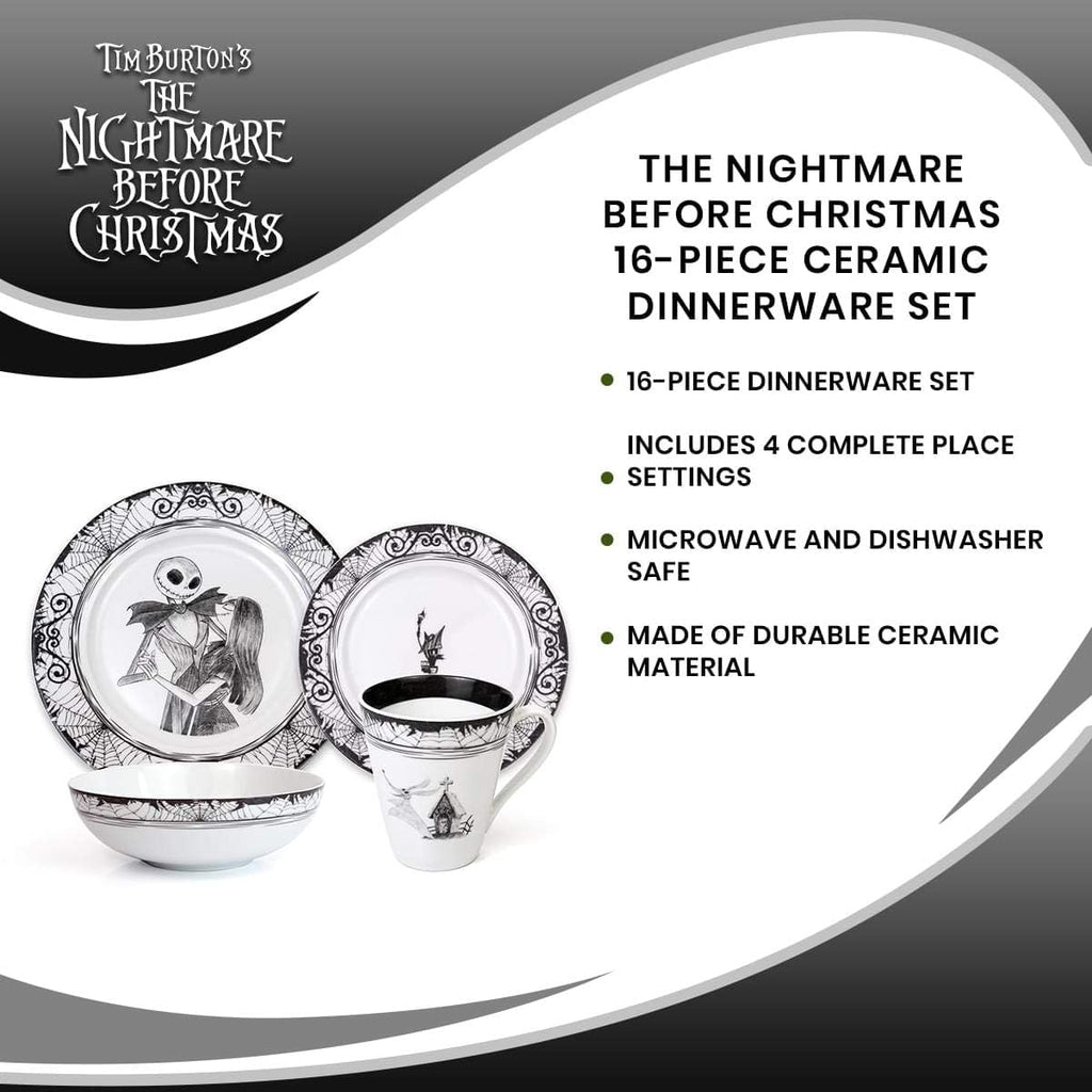 The Nightmare Before Christmas Piece Dinnerware Set | Ceramic Dish Set