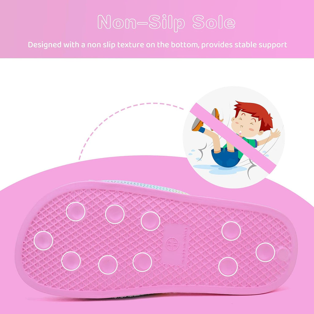 Girls & Boys Slide Sandals Kids Summer Slippers Slip On for Outdoor Beach Pool Shower (Little Kid/Big Kid)