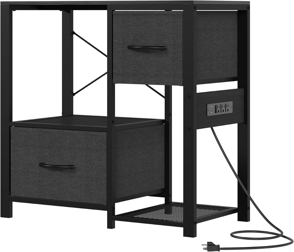 20-29 Gallon Fish Tank Stand, Power Outlets, 4-Tier Open Storage