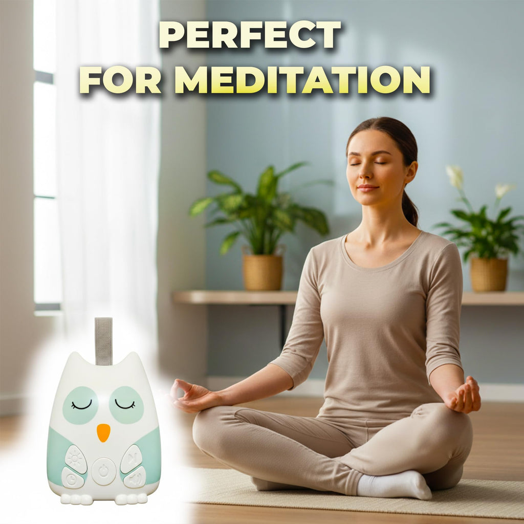 Portable Baby White Noise Sound Machine for Sleeping, Cry Activated Sensor, 20 Sounds for Kids, Night Light, Timer, for