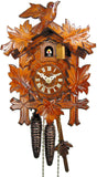 Original German cuckoo-clock (certified), mechanical 1-day movement with 1 bird and 5 leaves, coo-coo clocks from the Black-Forest,...