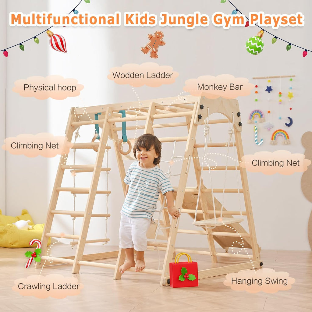 Indoor Jungle Gym 12 in 1 Toddler Playground Foldable Climbing Toys