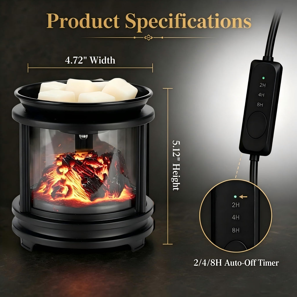 Campfire Wax Melt Warmer with Timer, Wax Warmer for Scented Wax
