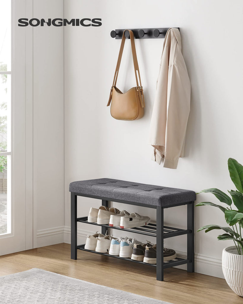 Shoe Bench, Storage Bench, Entryway Bench with Cushion