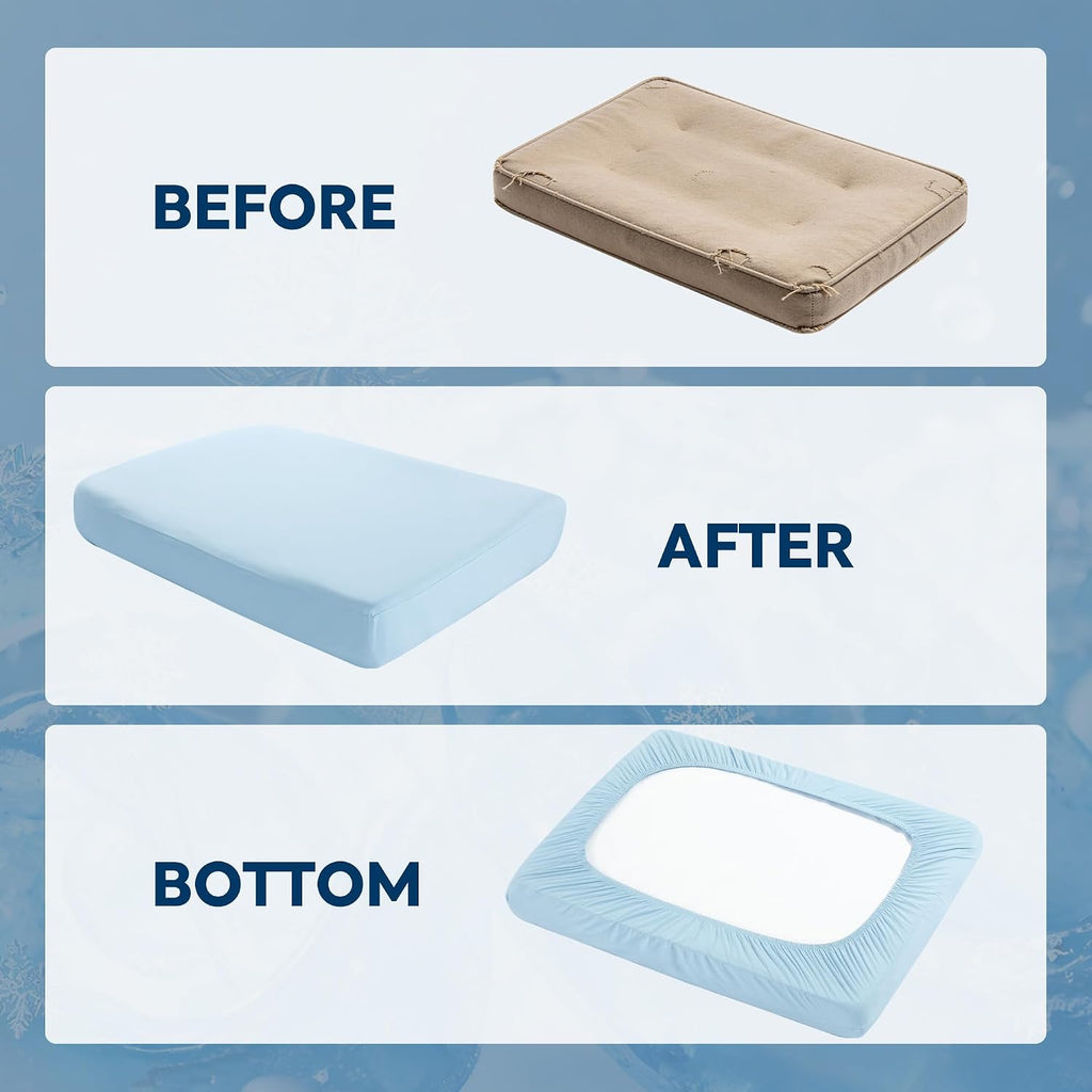 Cooling Dog Bed Cover, Q-MAX 0.42 Ice Silk Pet Bed Protector