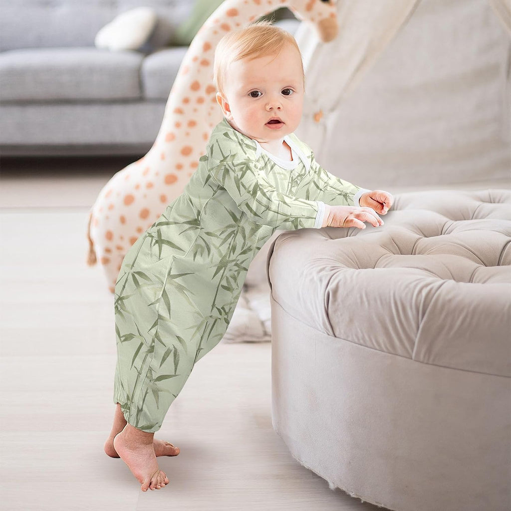 Green Organic Cotton baby-girls Sleeper Gowns Long Sleeves Soft Lightweight Baby Sleeping Bag Boy Girl Coming Home