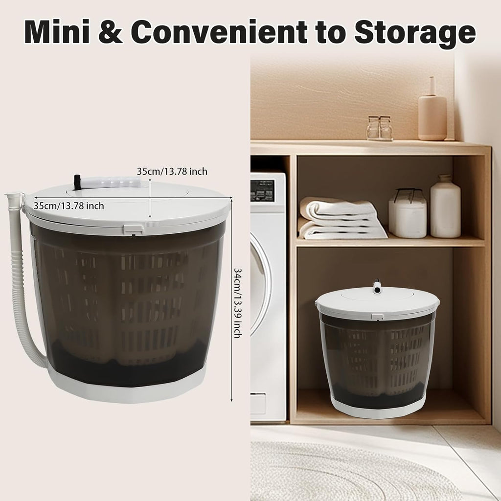 Mini Portable Washing Machine and Dryer,2 in 1 Manual Washing Machine for Clothes Spin Dryer Mini Traveling Outdoor