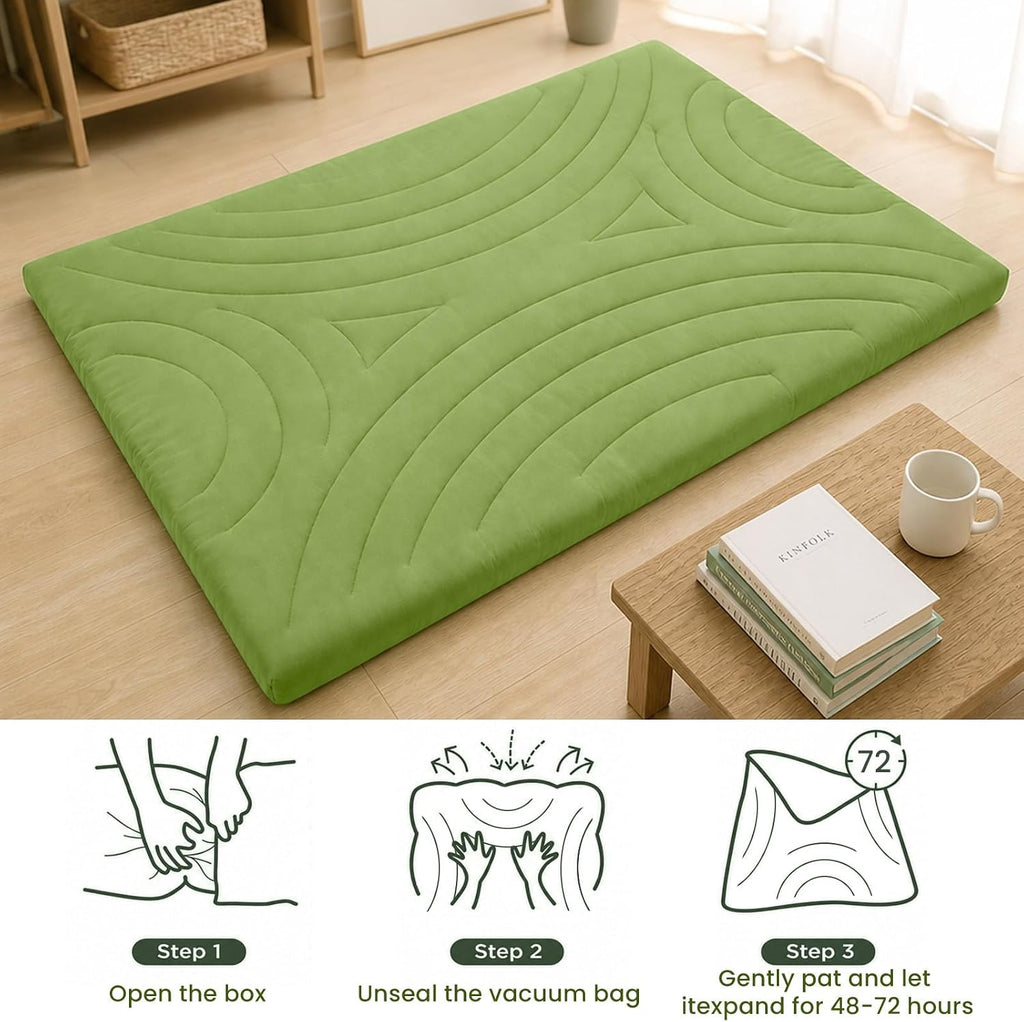 4in Japanese Floor Mattress, Foldable Futon Mattress