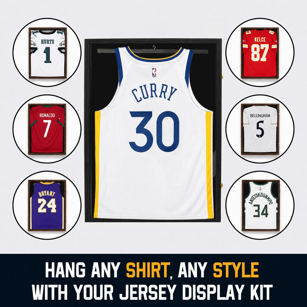 Jersey Frame Display Case, Jersey Shadow Box with 98% UV Protective Acrylic Door for Football, Basketball, Baseball