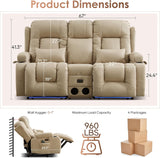 Wall Hugger Power Loveseat Recliner