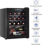 16 Bottle Wine Fridge, Freestanding Compressor Cooler Refrigerator