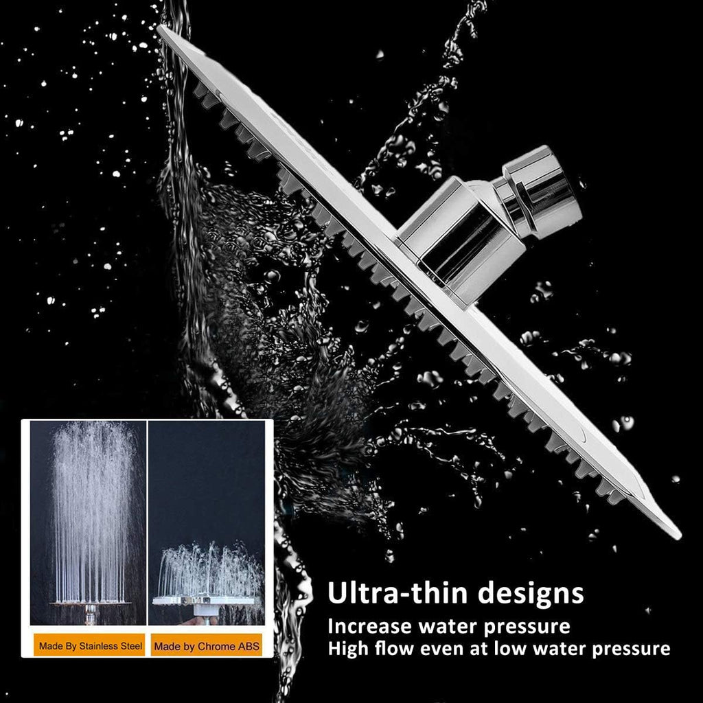 Rain Shower Head, Ultra-Thin Design-Pressure Boosting, Awesome Some Experience