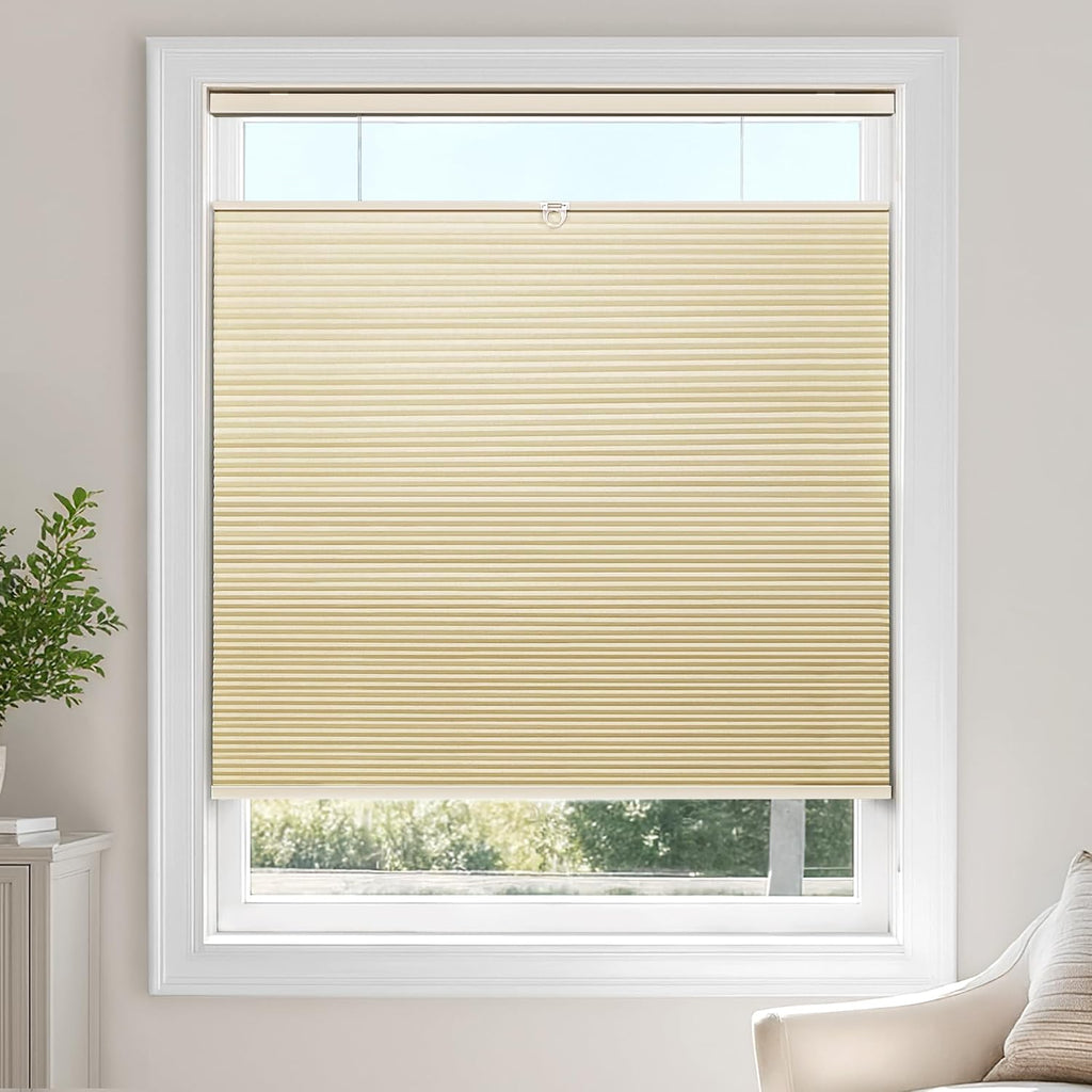 TDBU Cellular Shades, Blackout-White, 20" W x 48" H