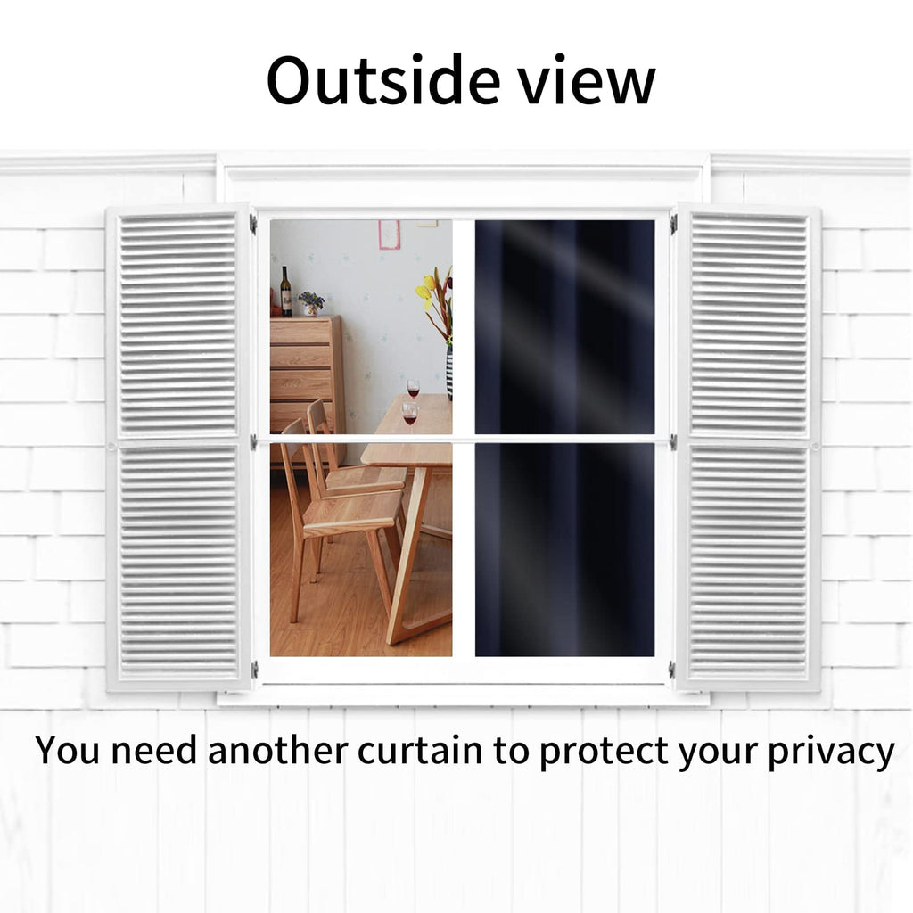 Navy Blackout Curtain, Light Blocking Drapes with Grommet, Thermal Insulated, Noise Reduction, 52 Inches Wide x 108