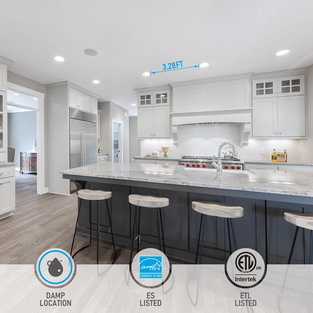 6 Inch Ultra-Thin LED Recessed Ceiling Light, CRI90