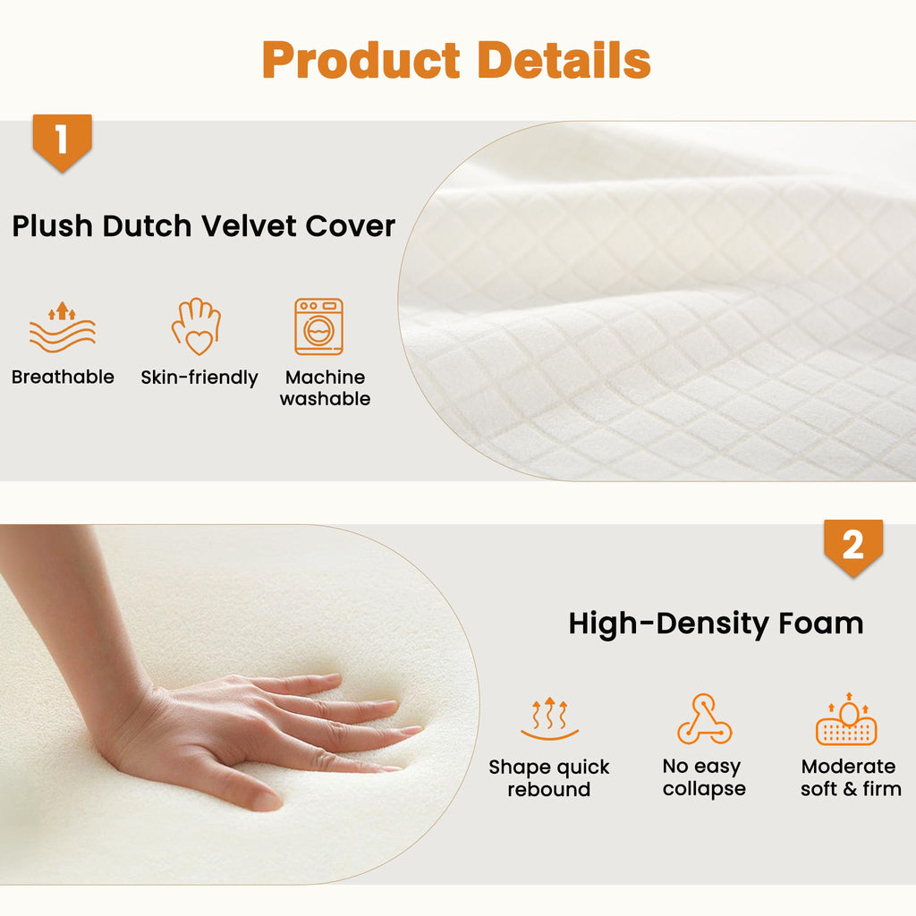 31" Extra-Long Wedge Pillow for Sleeping & Resting, Back Support