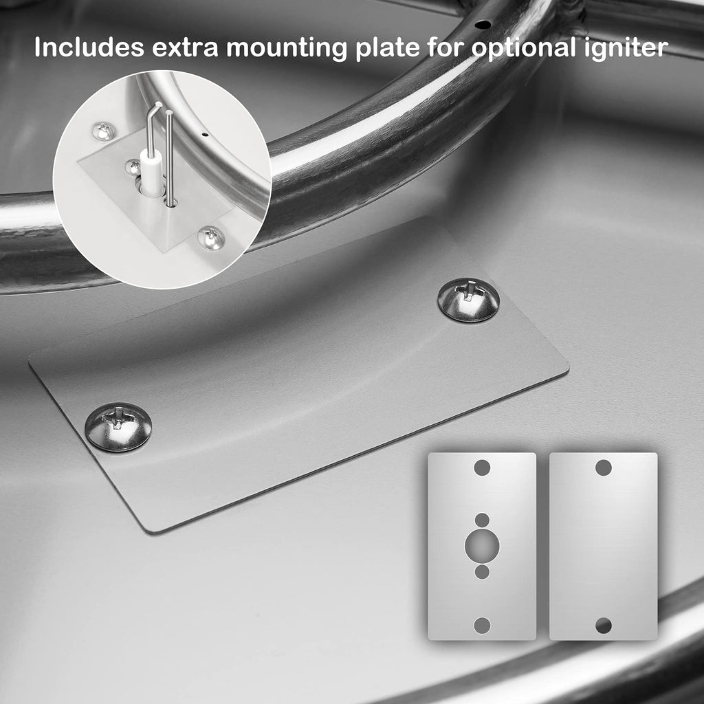 25 Inch Drop-in Round Natural Gas Fire Pit Kit