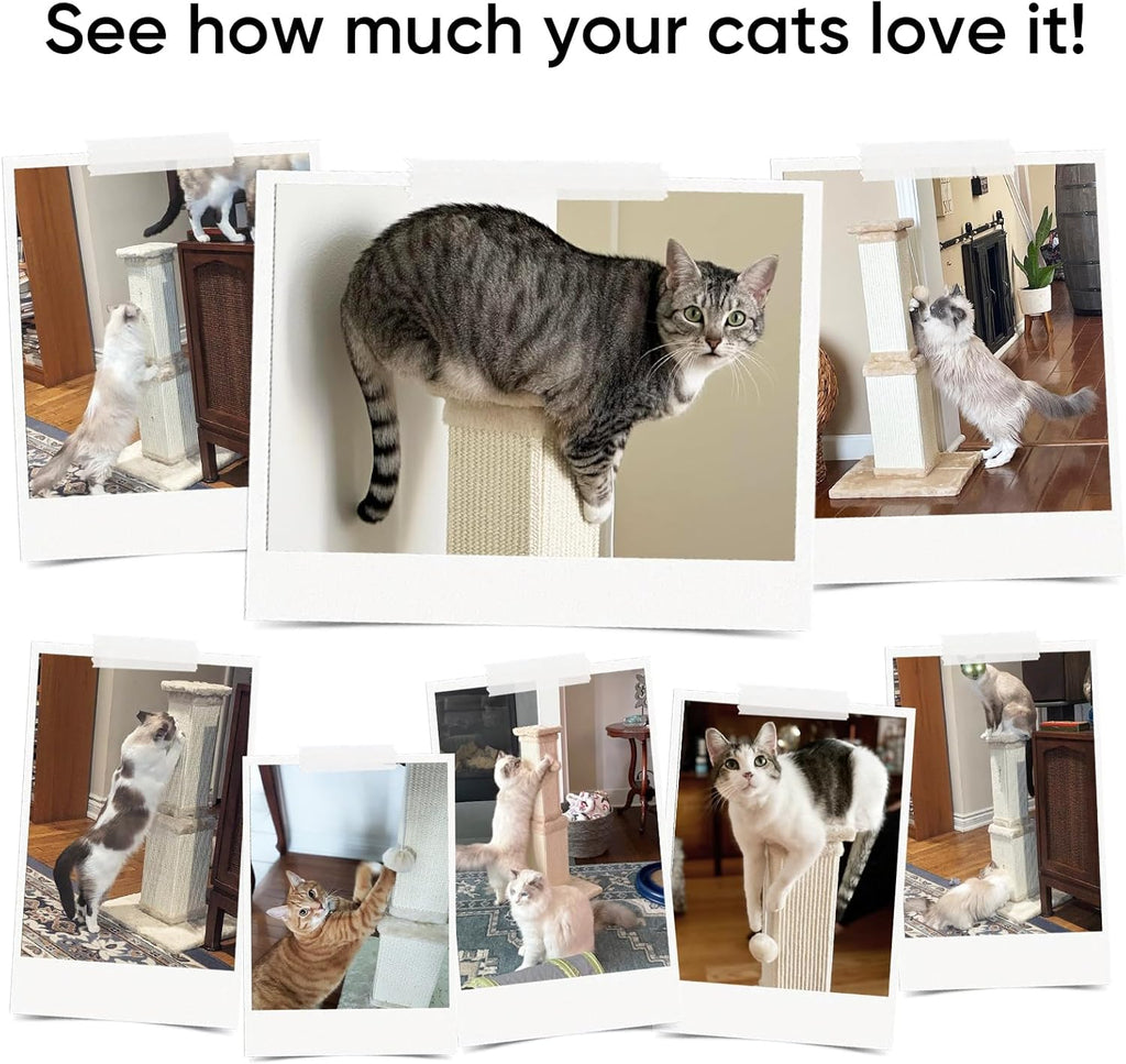 Cat Scratching Post for Large Cats, Cat Scratcher for Indoor Cats Adults