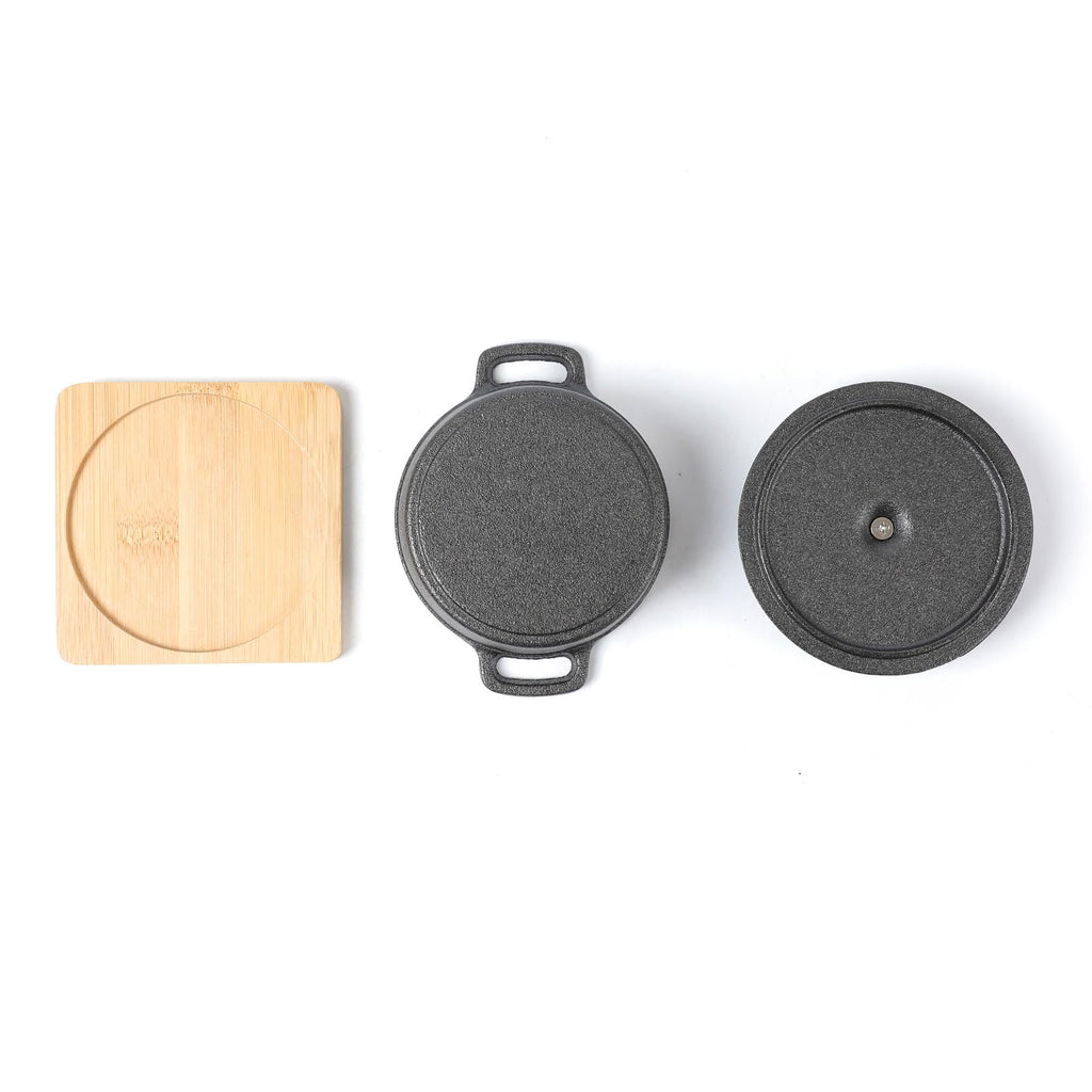 Cast Iron Mini Dutch Oven with Lid Sauce pan Melting pot 270ml/9.13oz/1.08cup Black Set of 6