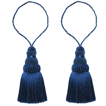 Colorful Tassel Key Tassels DIY Accessories(Navy) - 2Pcs