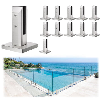 12 Pack Marine Grade SS2205 Glass Railing Spigot Heavy Duty