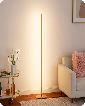 57.5" Corner Lamp with Remote & Foot Switch, Dimmable & 7CCT