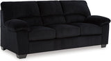 Signature Design by Ashley SimpleJoy Modern Sofa for Living Room, Black