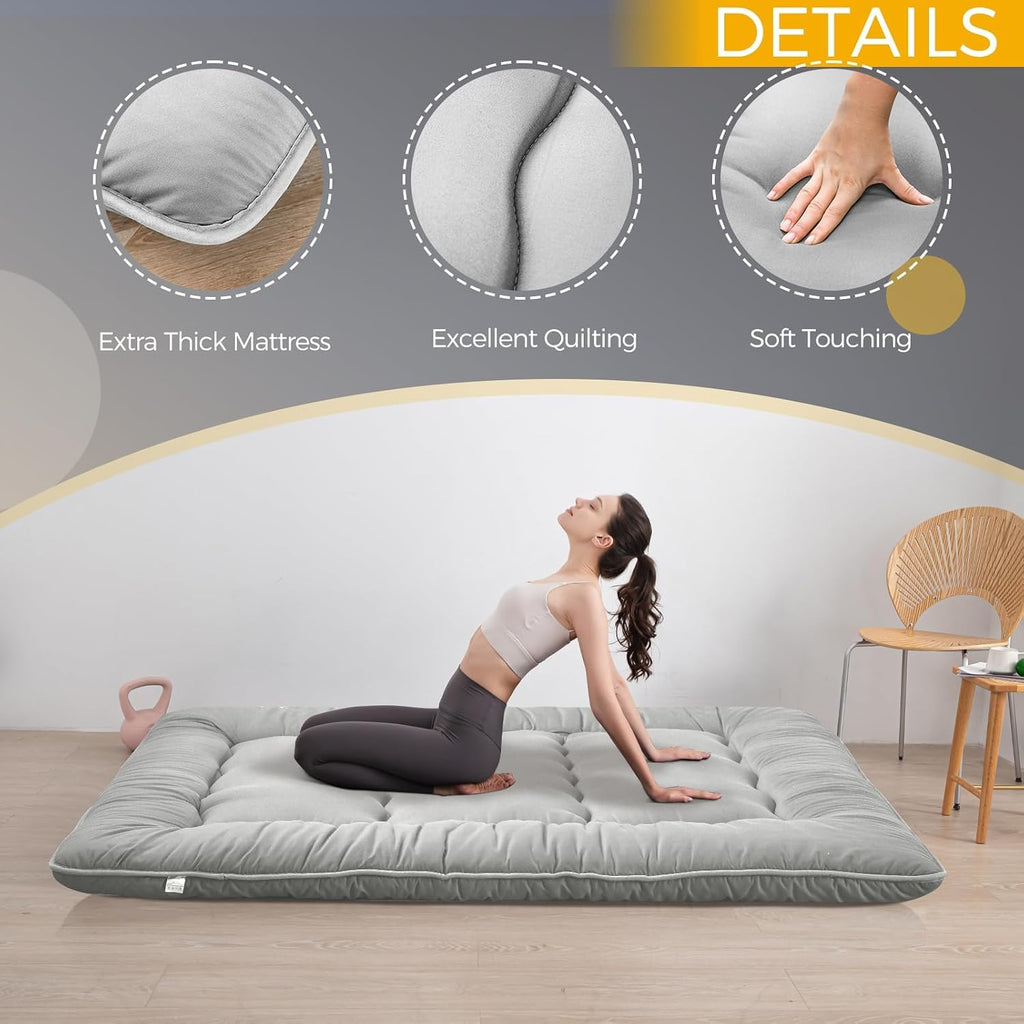 6" Extra Thick Japanese Floor Mattress Folding Futon Mattress