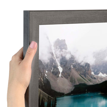 11x33 Inch Gray Picture Frame, This 1.2500 Inch Custom Poster Frame is Slate Gray - Comes with Acrylic and Corrugated