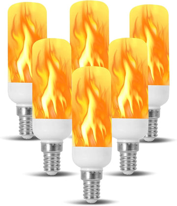 Fire Effect T6 T8 E12 LED Fire Candle Light Bulb Flame Flicker Tube Base Shape Novelty Lighting B11 Torch Bulbs 12mm