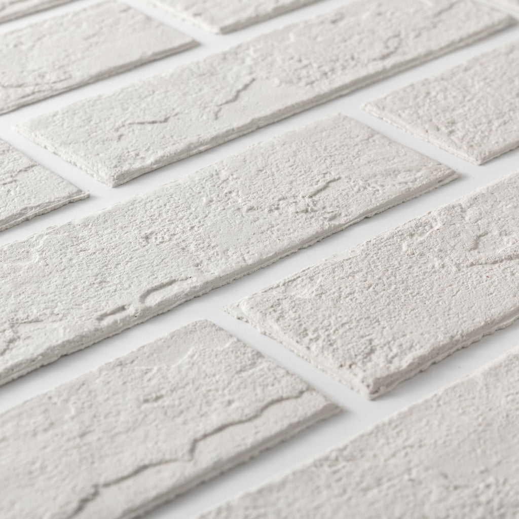 100 Pcs Faux Thin Brick 3D Wall Tiles Veneers, 14 Sq.ft, Realistic Brick Texture and Lightweight, Suitable for