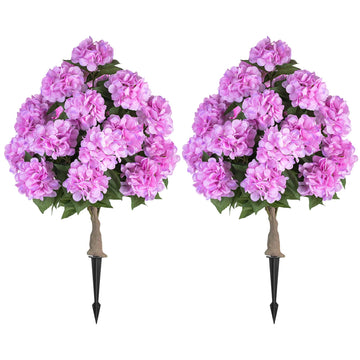 Topiary Trees Artificial for Outdoor, Pink, 2 Packs
