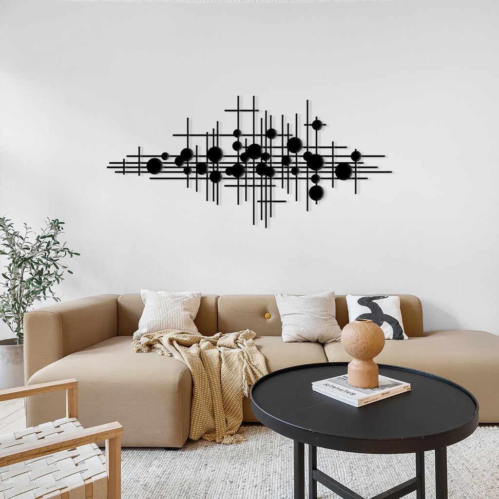 Geometric Metal Wall Art Decor - Set of 3