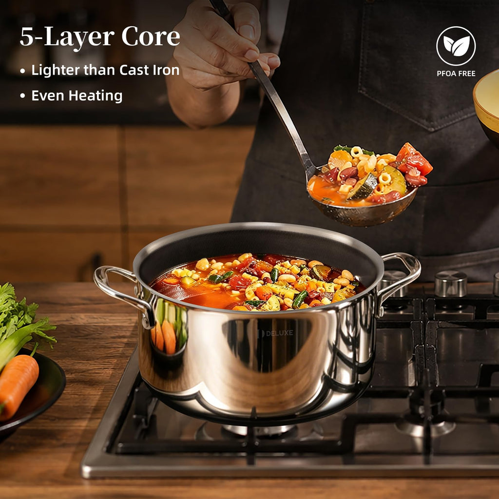 5.4 Qt Hybrid Ceramic Nonstick Braiser Dutch Oven with Lid