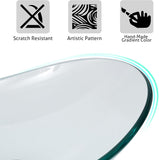 21.5" Bathroom Vessel Sink Modern Artistic Single Clear Boat Tempered Glass Basin Countertop Bowl Sink for