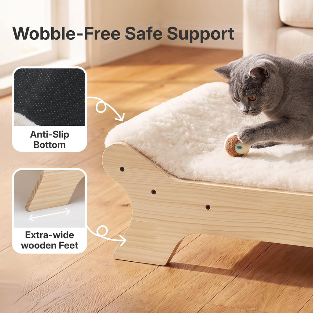 Elevated Cat Bed, Raised Cat Hammock Bed for Cats and Small Dogs